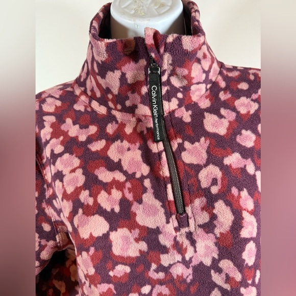 Calvin Klein Women’s Multicolor Sweatshirt half zip pullover Sz Medium - Picture 3 of 12